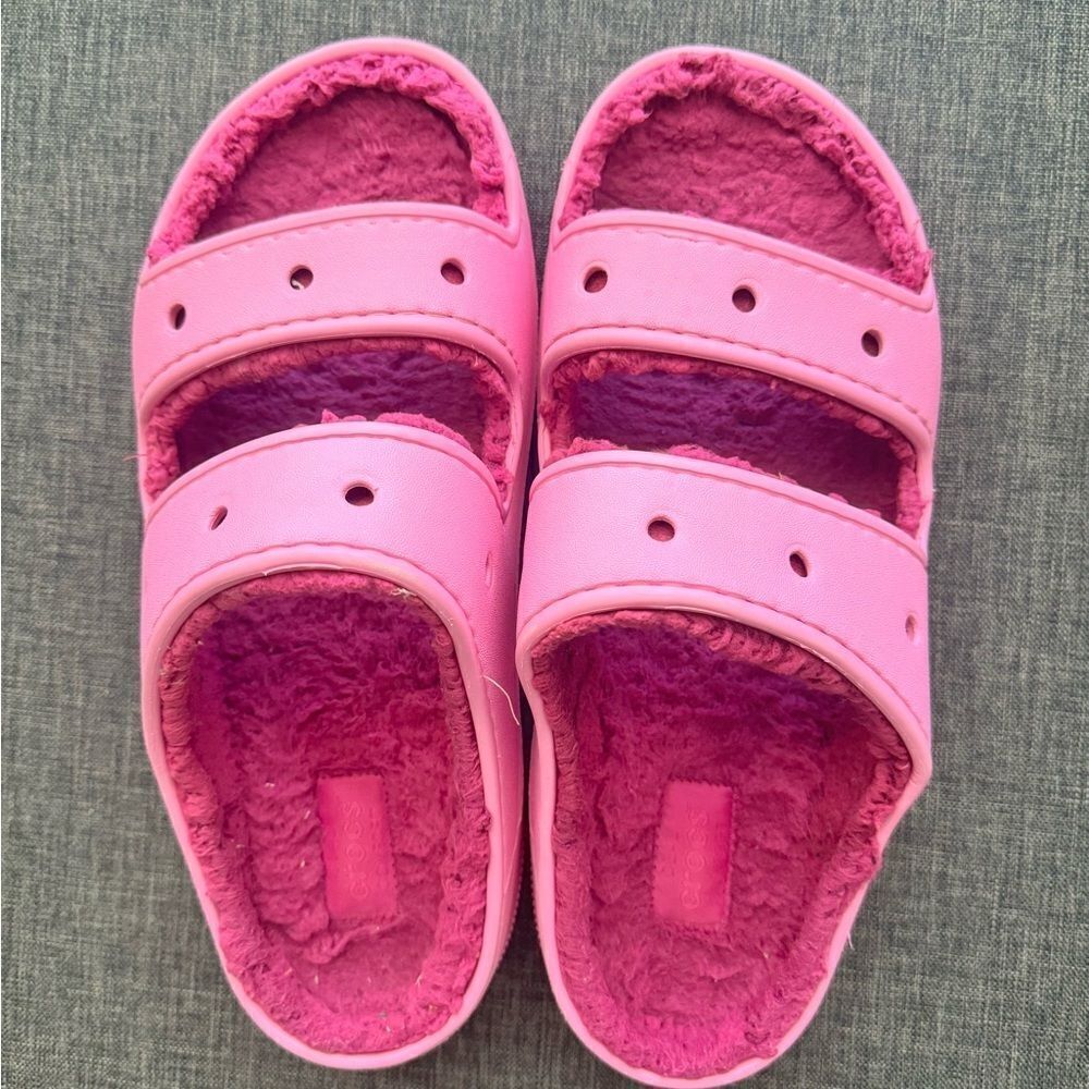 Crocs Classic Cozzzy Slipper Sandal Pink Men's Size 9 - Picture 5 of 7